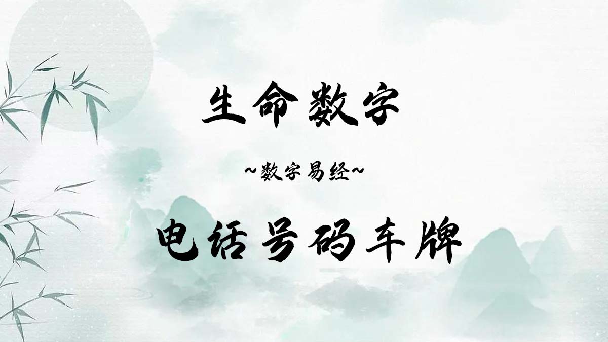 生命数字 手机号码 数字易经